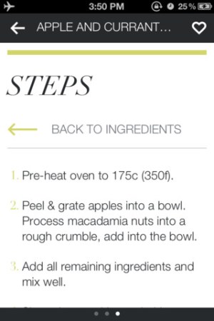Paleo Australia Recipes iPhone App Screenshot